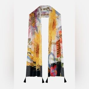 CAMILLA *Sunflowers on My Mind* long silk scarf shawl headwrap belt top